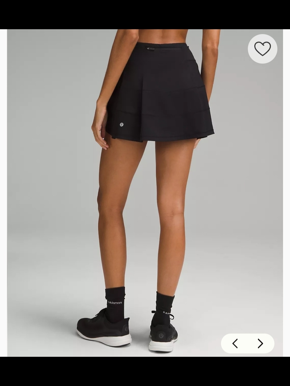 lululemon athletica Black Pace Rival Mid-Rise Athletic Skirt